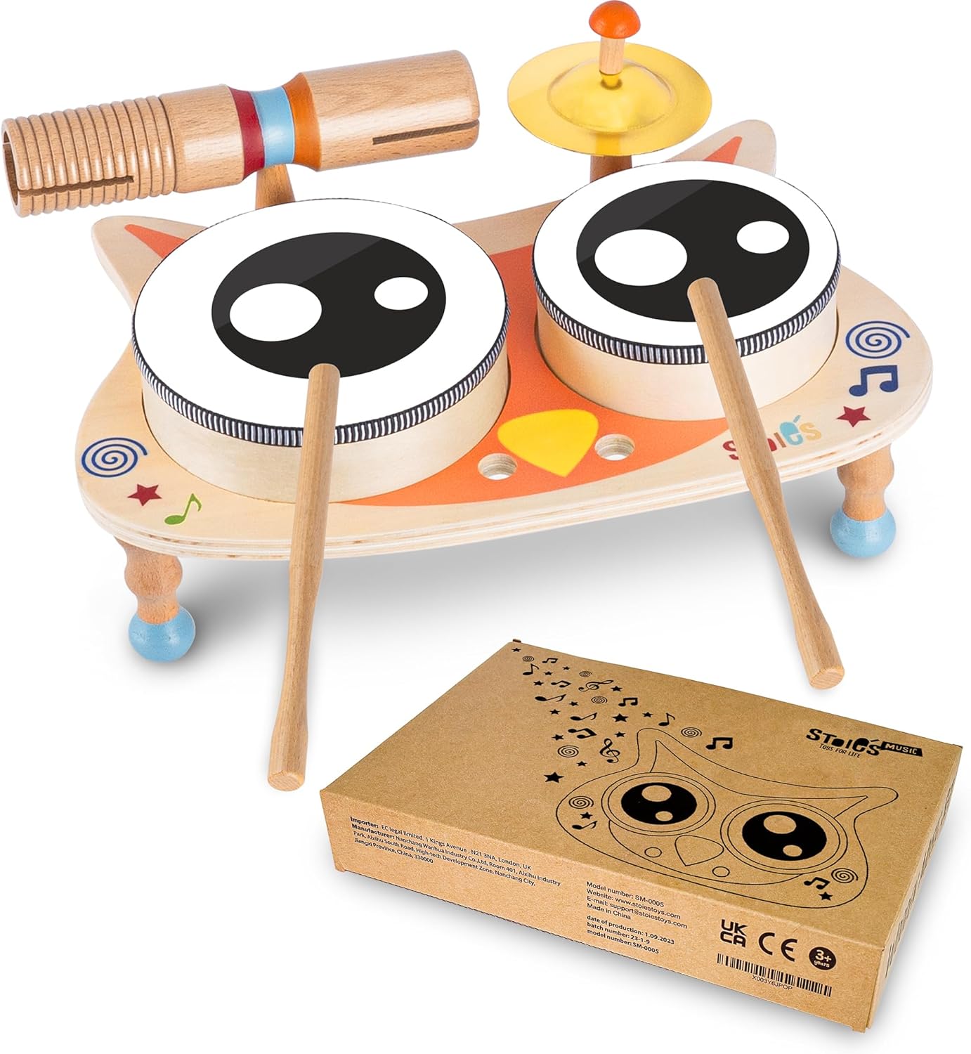 Stoie's Owl Drum Set for Babies and Toddlers 3-5 Years Old