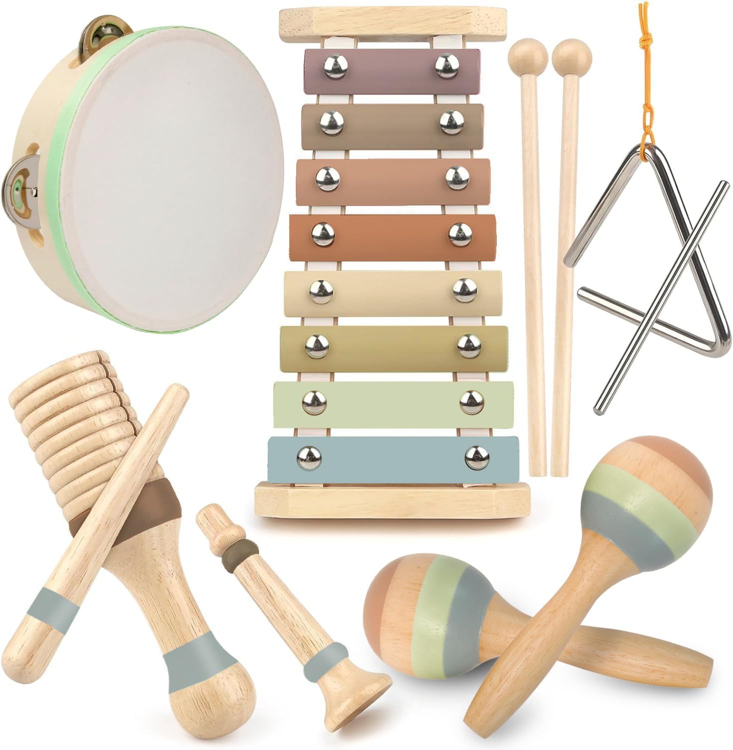 Stoie's Wooden Kids Musical Instruments for Babies and Toddlers 3-9 Years Old